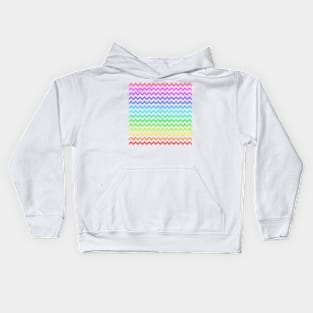 Rainbow Chevron pattern Kids Hoodie